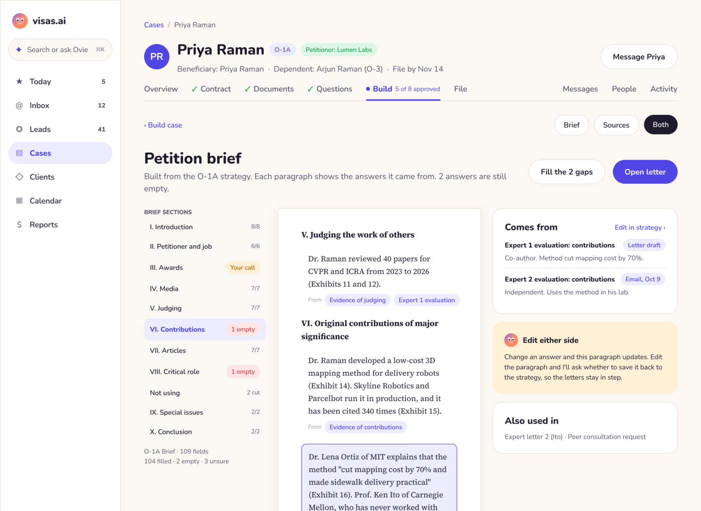 Petition brief with sources