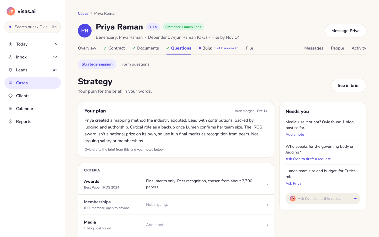 Strategy screen